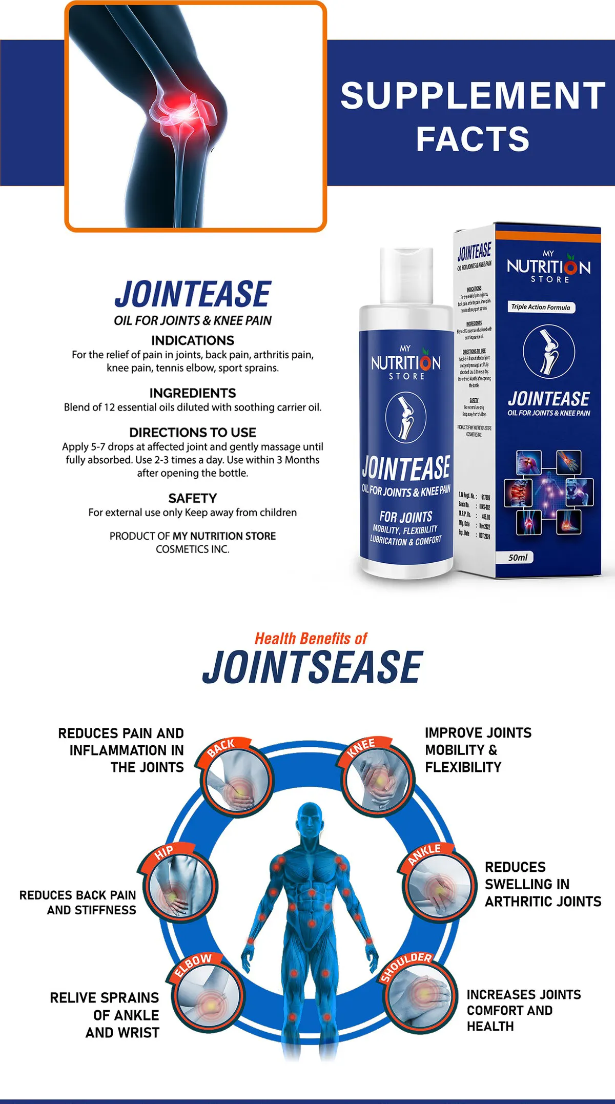 Jointease pain Oil benefits and facts details